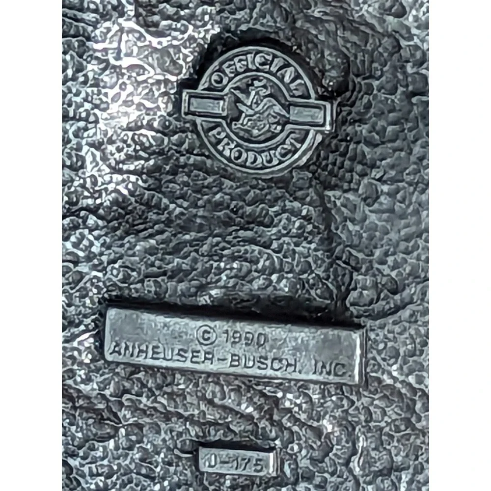 1990 Anheuser-Busch Official Enameled 3D Clydesdale Buckle J-175 w/ 48